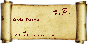 Anda Petra névjegykártya